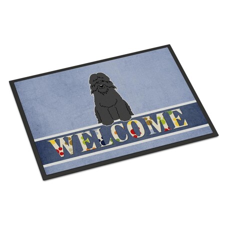 Carolines Treasures 18 x 27 in. Bouvier Des Flandres Welcome Indoor or Outdoor Mat BB5655MAT
